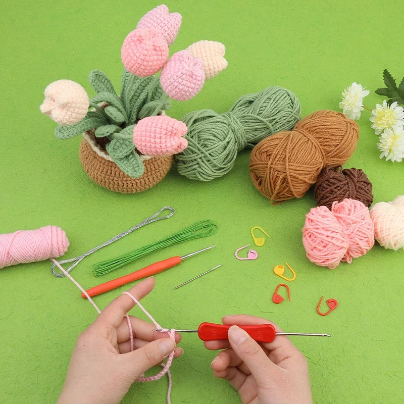 Potted Flowers DIY Crochet Kit - Variety 1